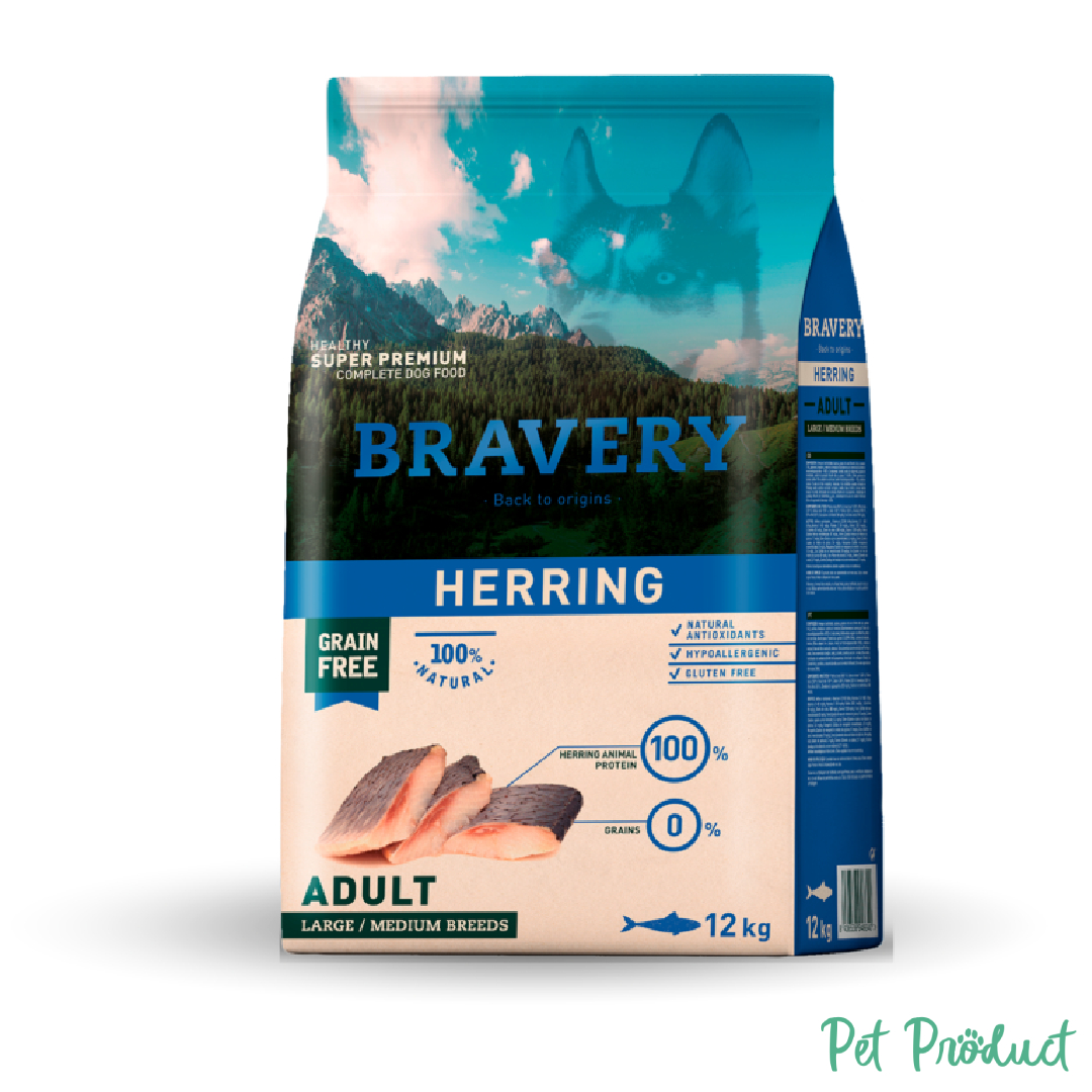 Bravery Dog Adult Herring Medium-Large Breed Grain Free