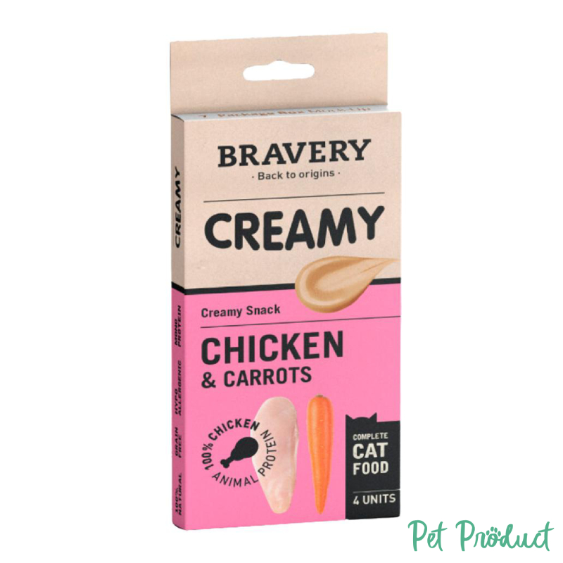 Bravery Cat Wet Food Creamy Chicken & Carrots 56gr