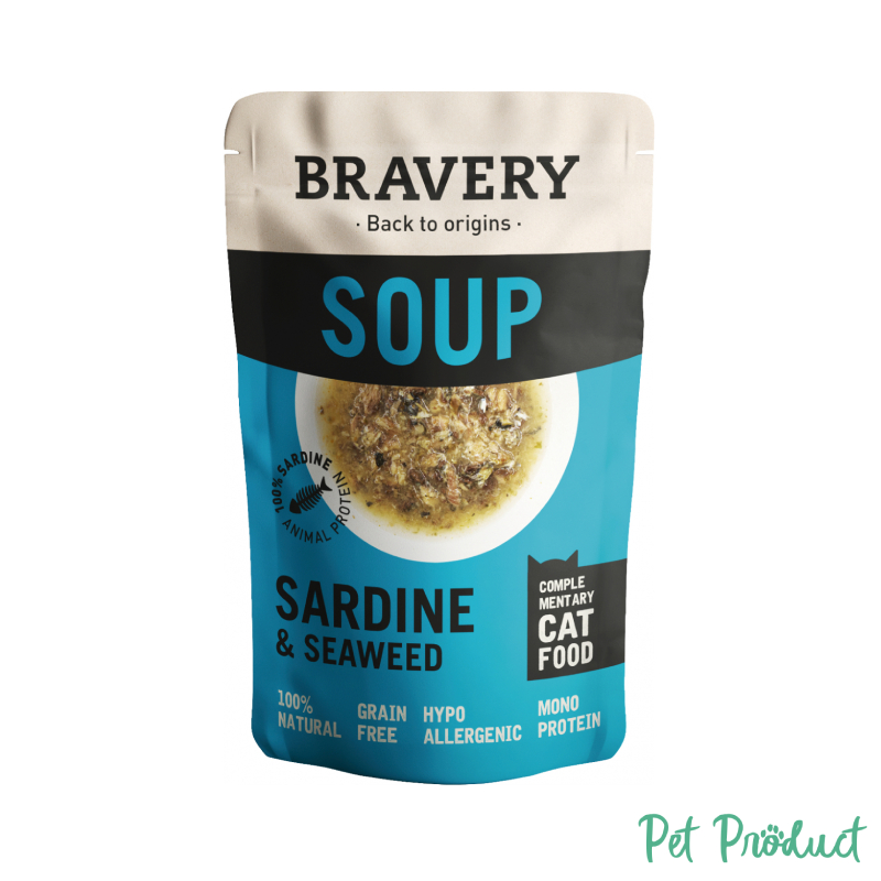 Bravery Cat Wet Food Soup Sardine & Seaweed