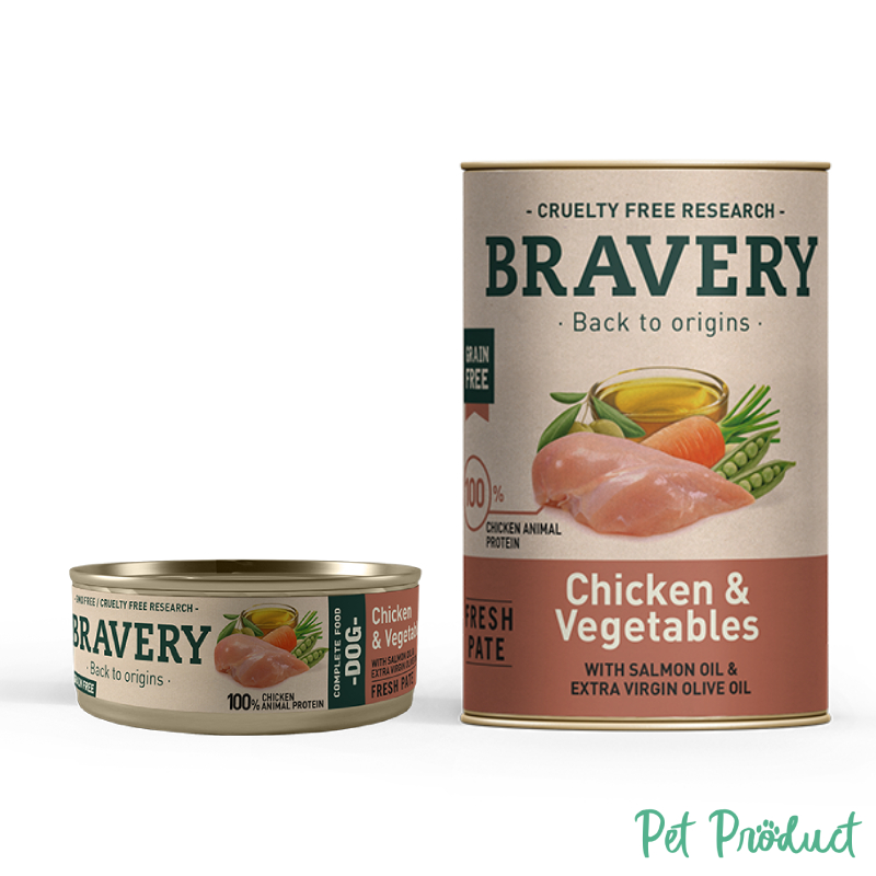 Bravery Dog Wet Adult Chicken & Vegetables