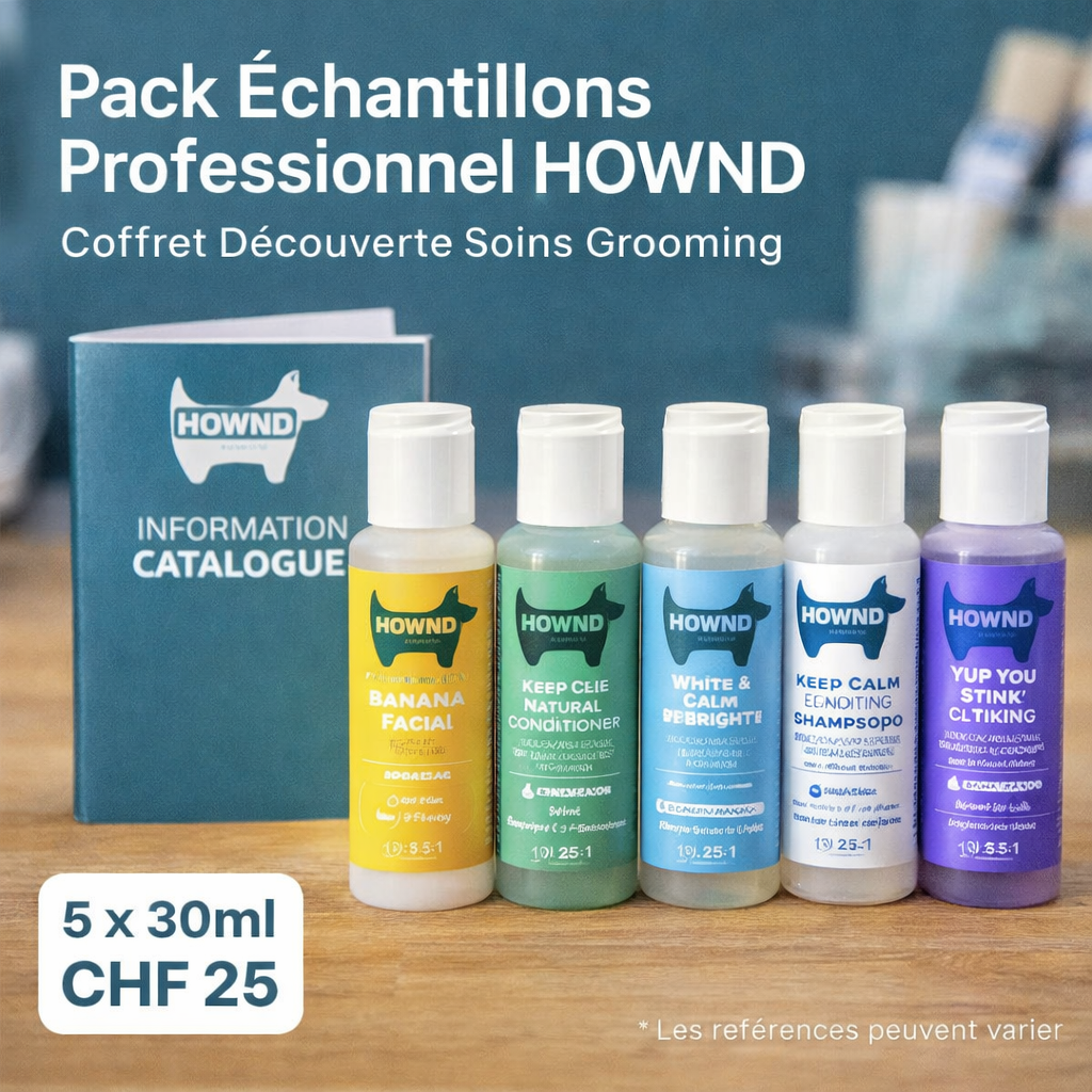 Hownd - Pack Échantillons Professionnel HOWND – Coffret Découverte Soins Grooming (Prix net sans rabais)